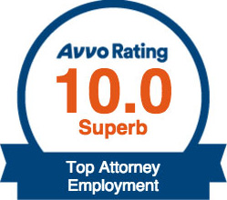 Avvo Rating 10.0 Topy Attorney Employment